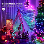 BrizLabs Fairy String Lights - 2 Pack 66ft 200 LED Color Changing Christmas Fairy Lights with Remote, Plug-in Orange Halloween Twinkle Light Rainbow Firefly Starry Light for Xmas Halloween Bedroom