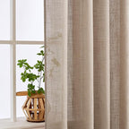 MIULEE Taupe Linen Curtains 52x72 Inch - Image 5