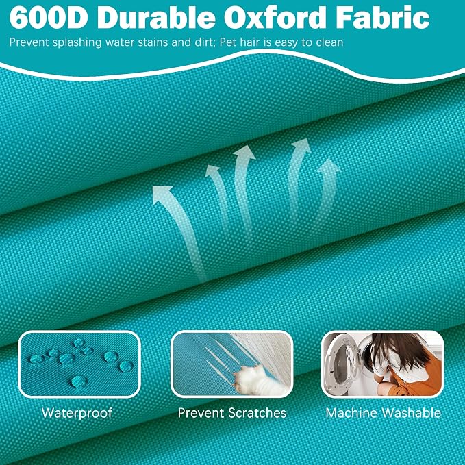 Sqodok Patio Cushion Cover 24x24 inch, Outdoor Seat Cushion Slip Cover - Image 3