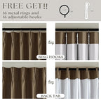 Dutch Cocoa Blackout Linen Curtains 108 Inches Long Pinch Pleated | 100% Black - Image 6