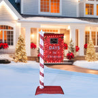 5FT Lighted Christmas Countdown Sign, Remote Control Available Within 0-60 Days, Holiday Countdown Sign Decor with 125 LED Lights, Freestanding Glittered Holiday Display for Outdoor, Indoor