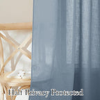 RYB HOME Sheer Curtains 108 inches, Extra Long Floor to Ceiling Curtains | - Image 5