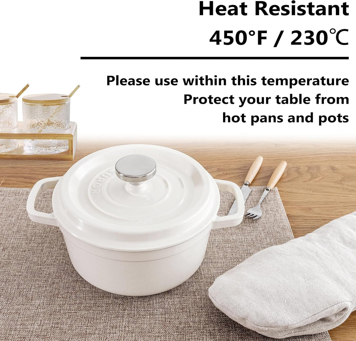 Home Brilliant Linen Placemats Set of 8 Heat Resistant Dining Table Cloth Place Mats Kitchen Table Mats Placemats Table Decor, Natural Linen