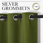 NICETOWN Olive Green Blackout Curtains 96 inches Length - Image 2