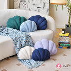 Dusty Blue Seashell Throw Pillows, Shell Shaped Throw Pillows, 13 Inch Soft Home Decorative Pillow Plush Cushion for Bed Couch Living Sofa Room Decor Accent Throw Pillow