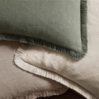 MIULEE Boho Linen Fringe Decorative Fall Throw Pillow Covers Dune 18x18 | Set - Image 4