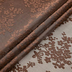 YJ YANJUN Vintage Lace Curtains 96 Inches Long-Victorian Floral Sheer Brown - Image 7