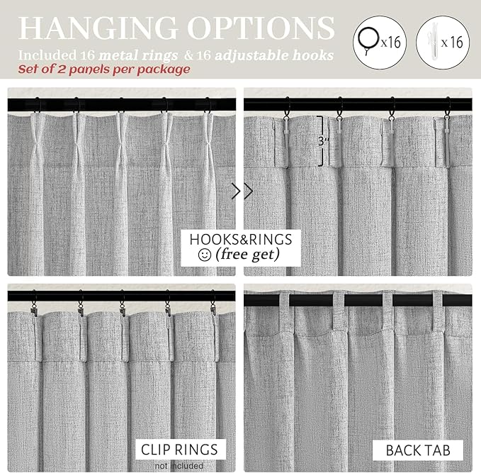 Light Grey Pinch Pleated 63 Inch Length Kitchen Window Curtains Over Sink 2 - Image 4