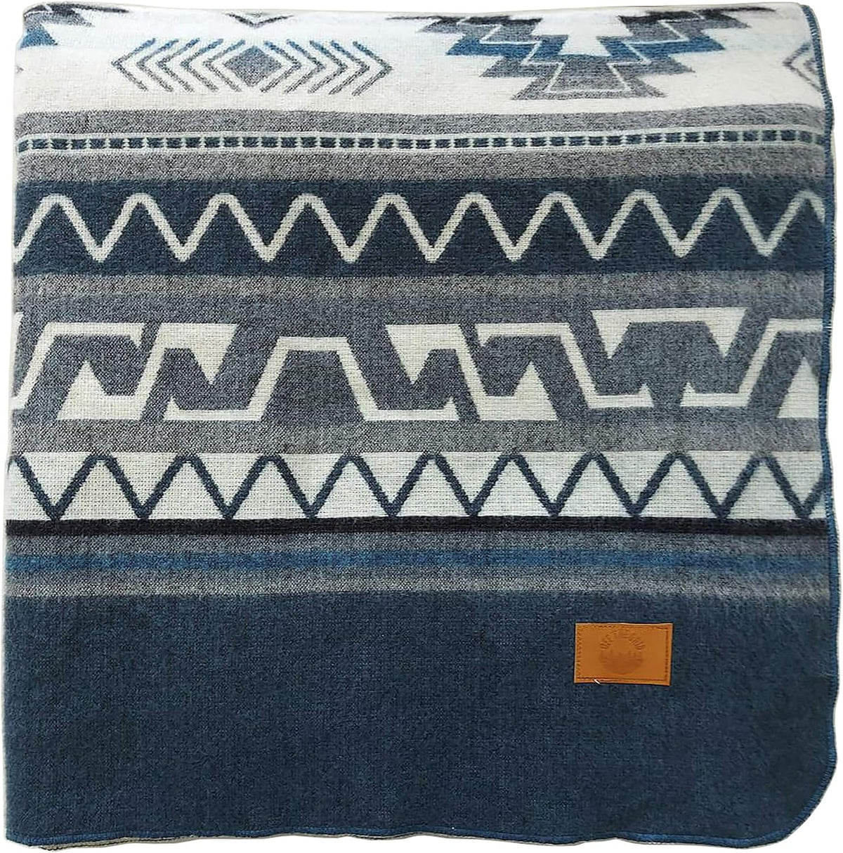 Inca Aztec Throw, Queen, King Blanket | Southwest Indian Navajo Boho Style | Native Cover for Camping, Bedding, Couch, Vanlife | Faux Alpaca, Lightweight, Hypoallergenic (Cotopaxi Slate, Throw)