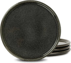 Stone Lain Eden 4-Piece Dinner Plate Set Stoneware, Charcoal Grey