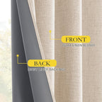 NICETOWN 100% Black Out Curtains 48 inch Long, Thermal Insulated & Noise - Image 3
