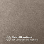 MIULEE Decorative Linen Euro Sham Pillow Covers 24x24 Dune | Boho Farmhouse​ - Image 3