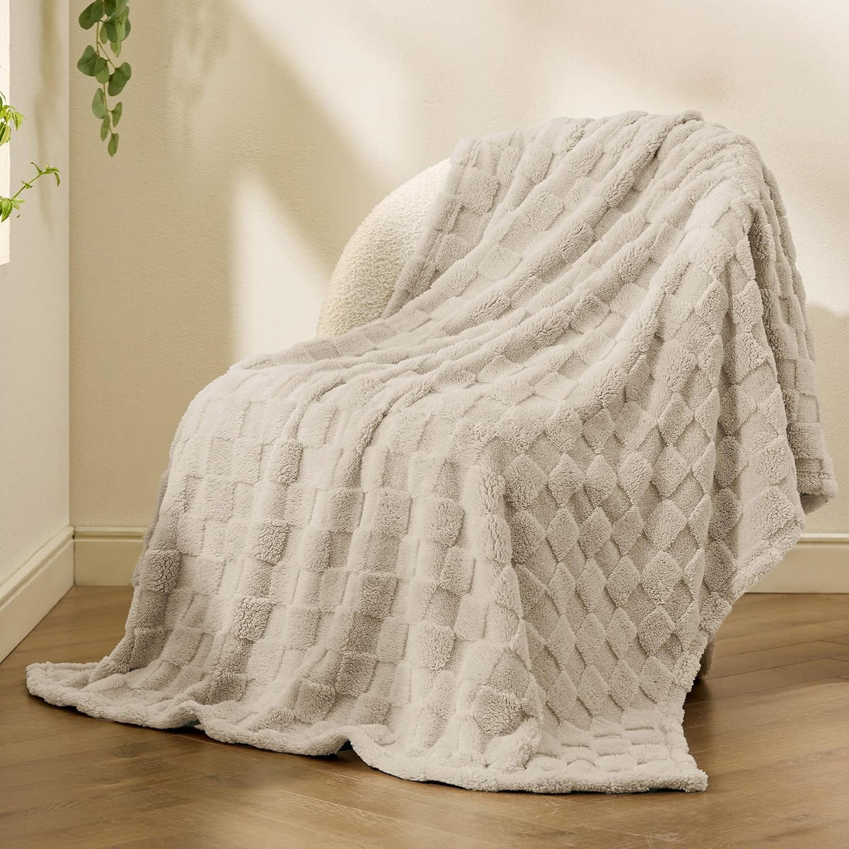 Bedsure GentleSoft Twin Blanket for Bed Light Brown - Super Soft Cozy Blankets for Women Men Girls, Cute Fuzzy Fleece Throws for Bedroom Couch, 60x80 Inches