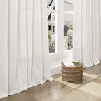 38 inch Wide Cream Linen Curtains - Image 6