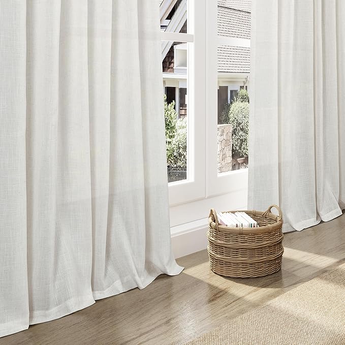 Natural Linen Curtains 120 Inches Long - Image 5
