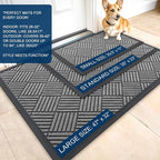 OLANLY Front Door Mat Outside Entrance 33x21, Waterproof Heavy-Duty Doormat | - Image 2