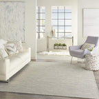 Nourison Positano Indoor/Outdoor Light Grey 10' x 14' Area Rug, Easy Cleaning, Non Shedding, Bed Room, Living Room, Dining Room, Backyard, Deck, Patio (10x14)