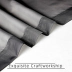 Black Sheer Kitchen Valance for Windows Set of 2, Small Modern Rod Pocket Voile - Image 2