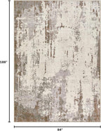 UERMEI Area Rug Living Room Rugs-Washable Neutral Modern Abstract Soft Thin - Image 2