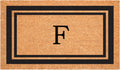 Calloway Mills 152962448 Black Border 24" x 48" Monogram Doormat (Letter F)