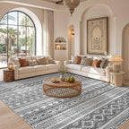 cotiled Boho 5x7 Area Rugs for Living Room: Soft Moroccan Washable Rug | Solve - Image 6
