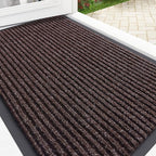 OLANLY Front Door Mat 35x23, Waterproof Heavy-Duty Indoor Outdoor Doormat | Tan by OLANLY