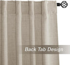 RYB HOME Light Filtering Linen Sheer Curtains 72 inch Long - Image 5