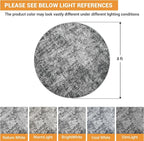 Aelenmu Round Rug 8ft Washable Rug - Image 2