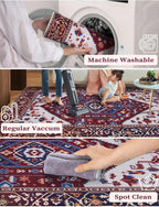 SERISSA 2'6"x14' Washable Non Slip Boho Runner Rug - Image 4