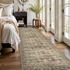 2x8 Hallway Runner Rug, Washable Vintage Retro Long Runner Rugs - Image 4