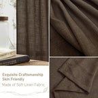 Dark Brown 72 inch Linen Curtains - Image 7