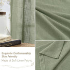Linen Semi Sheer Curtains 72 Inches Long - Image 6