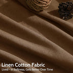 Tobacco Brown Linen Curtains 63 Inches Long 2 Panels - Image 4