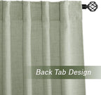 RYB HOME Sheer Curtains 102 inches, Extra Long Floor to Ceiling Curtains | Half - Image 2