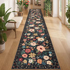 DUKINO 2x12 Washable Runner Rug, Non Slip Long Kitchen Runner Rug, Low Pile by DUKINO