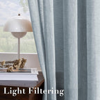 H.VERSAILTEX Natural Linen Semi Sheer Curtains Soft Semi Sheer Curtain Panels - Image 5