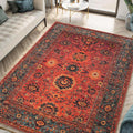 Keen Home Design 6x9 Rug - Machine Washable Area Rug with Non-Slip Backing, Ideal for Living Room, Dining Room, Bedroom - Vintage, Easy Clean, Durable, Low Pile Rug - (6' x 9')