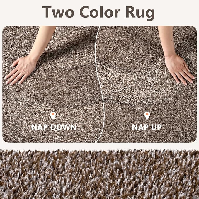 2x6 Coffee/White Runner Rug Washable Non-Slip - Image 9