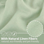 YoungsTex Sage Linen Curtains for Living Room Spring Decor, Light Green Light - Image 7