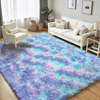 PLHXFR 9x12 Area Rugs Living Room: Fluffy Bedroom Soft Shag Rug Kid Rainbow | - Image 7
