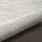Nourison Positano Indoor/Outdoor Light Grey 2'2" x 8' Area Rug, Easy Cleaning, Non Shedding, Bed Room, Living Room, Dining Room, Backyard, Deck, Patio (2x8)