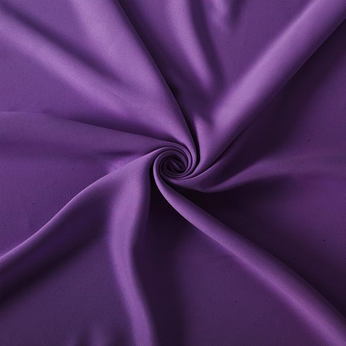 Purple Blackout Curtains 34 x 84 Inch Length/Set of 2 Curtain Panels/Thermal - Image 5