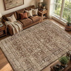 4x6 Ft Area Rugs for Living Room, Soft Non-Slip Machine Washable Rug, Vintage - Image 2