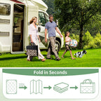 GENIMO Outdoor Rug Waterproof for Patio, 8'x10' Foldable Reversible Plastic Straw Carpet for Travel Trailers, Outside Area Mat for Rv, Deck, Picnic, Porch, Camper, Balcony, Beach, Coffee & Beige