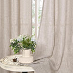 YoungsTex Natural Linen Curtains 45 Inch Length - Image 9