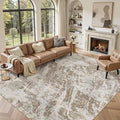 DMOYEST 9x12 Washable Area Rug: Abstract Modern Non-Slip Carpet, Soft Low Pile by DMOYEST