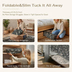 3x5 Black Beige Vintage Floral Washable Area Rug - Image 7