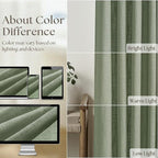 Sage Green 120 Inch Curtains High Ceiling Tall Curtains 2 Panels Set | Pinch - Image 4