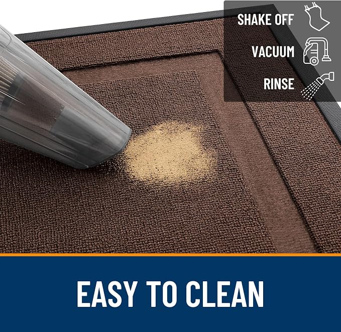 OLANLY Front Door Mat Outside 59x23, All-Season Heavy-Duty Rubber Doormat | - Image 5