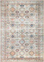 Keen Home Design 5x7 Rug - Machine Washable Area Rug with Non-Slip Backing, Ideal for Living Room, Dining Room, Bedroom - Vintage, Easy Clean, Durable, Low Pile Rug - (5' x 7')